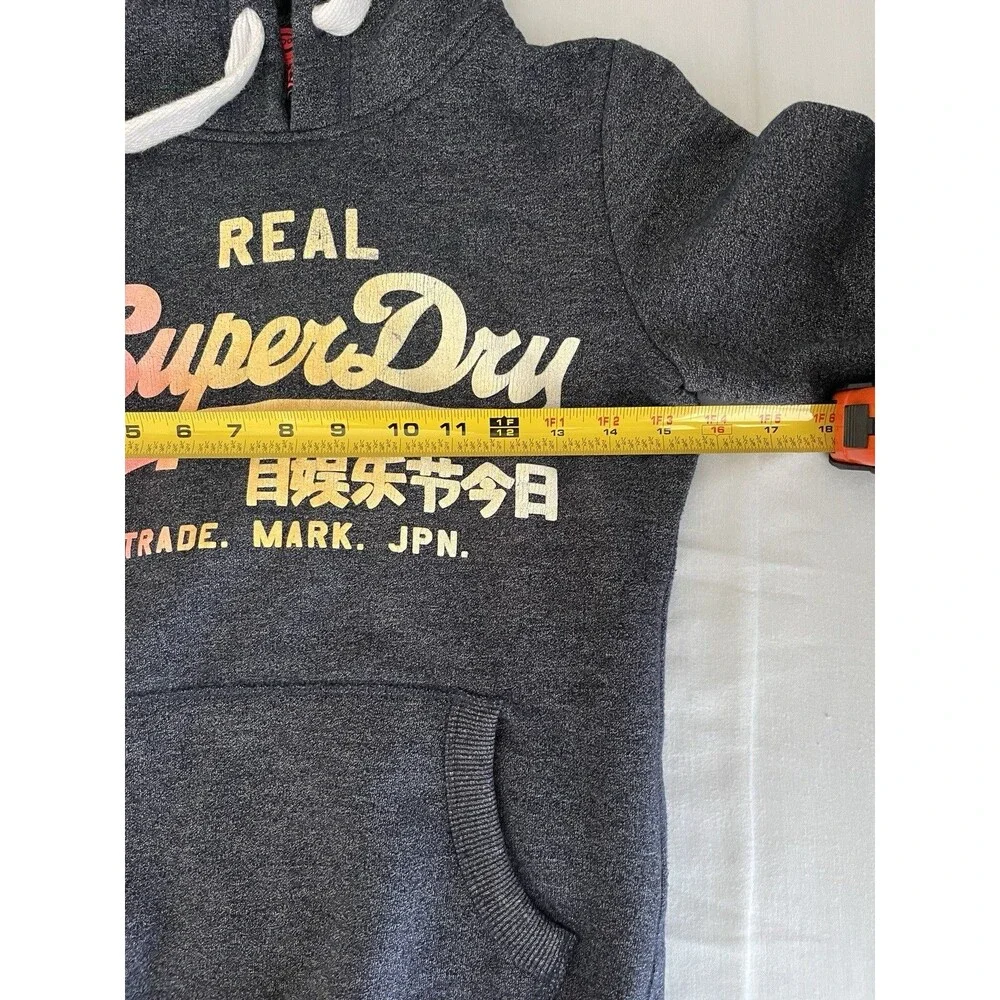 Superdry Multicolor Graphic Logo Hoodie Sweater Vintage Japan Women’s XS - Picture 11 of 12